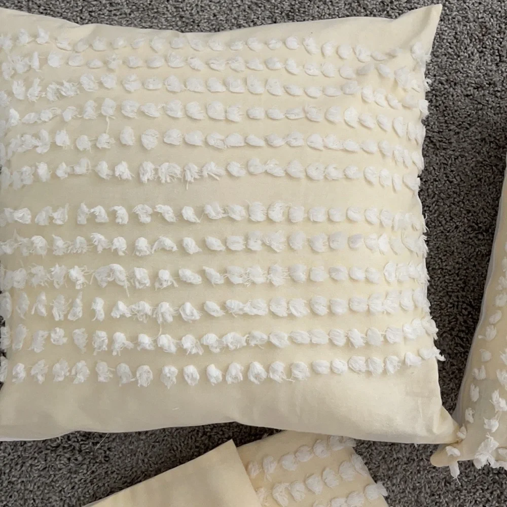 Lemon n White Accent Pillows & Shams
